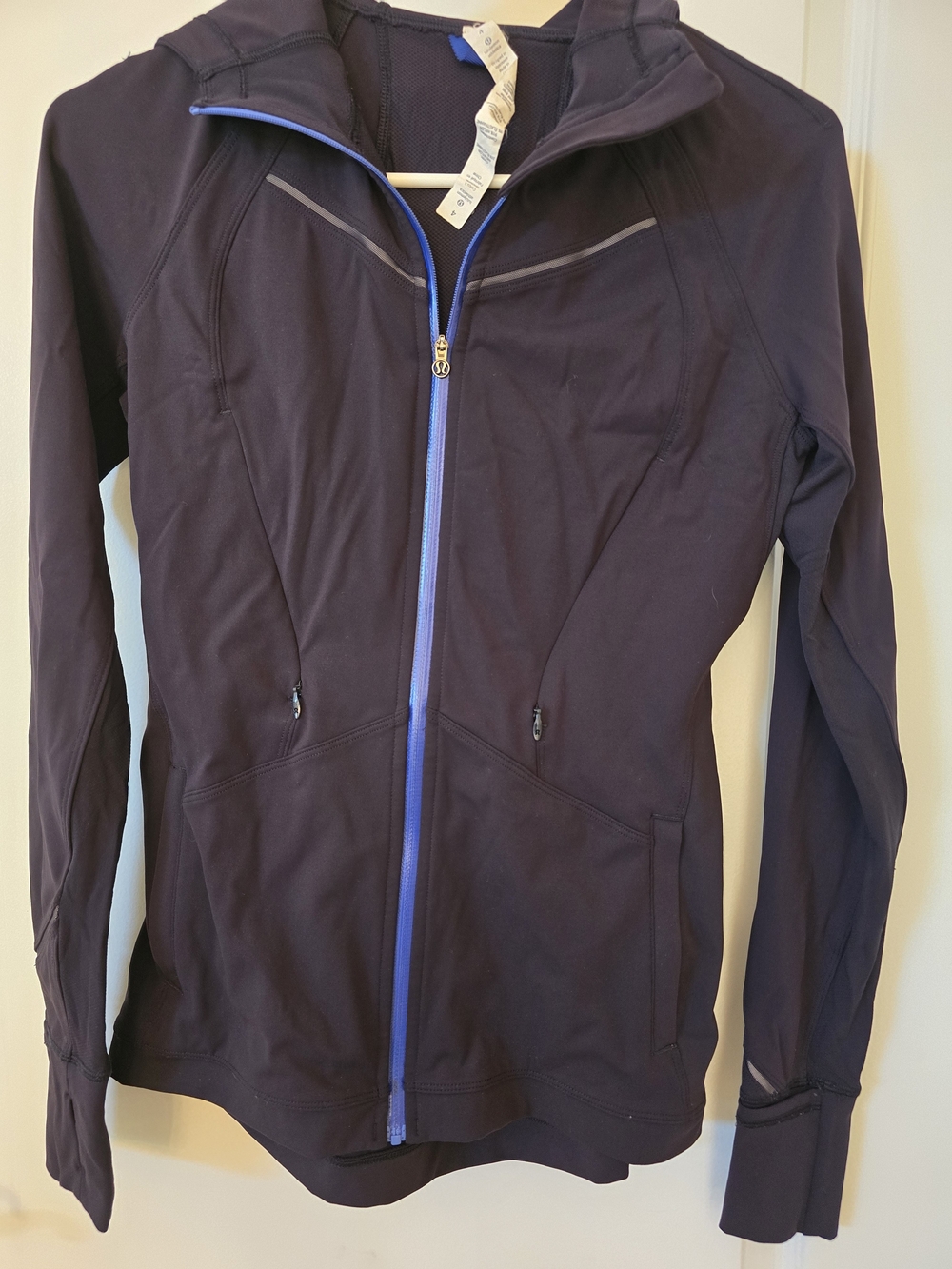 lululemon Dark Navy Performance Jacket with Blue Zip
